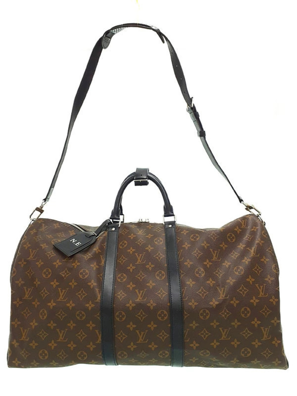 Louis Vuitton Monogram Macassar Brown Keepall Bandouliere Bag